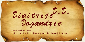 Dimitrije Dogandžić vizit kartica